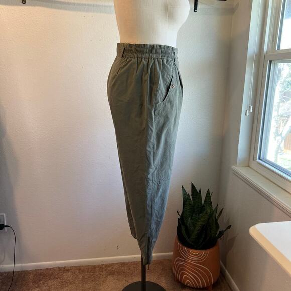 Patrizia S By Mondi Germany Green High Waisted Zipper Cropped Trousers Size 18/L - Picture 3 of 16